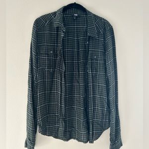 PAIGE Women’s Green Plaid Button Down
